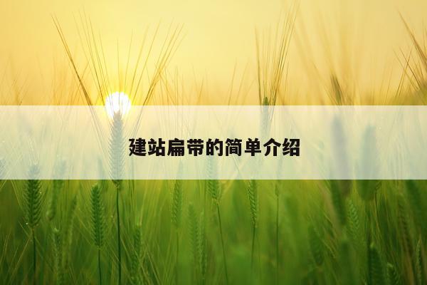 建站扁带的简单介绍
