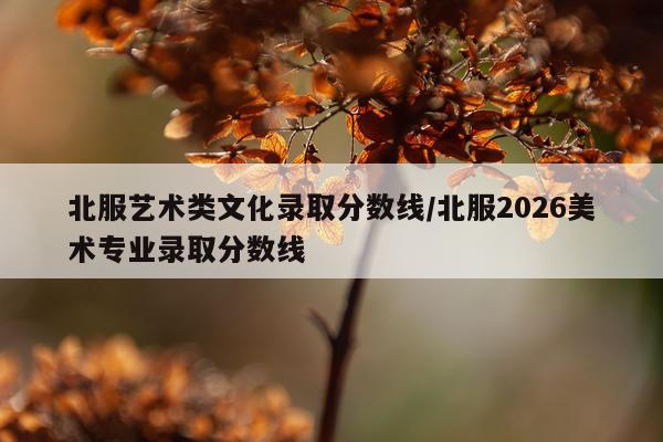 北服艺术类文化录取分数线/北服2026美术专业录取分数线