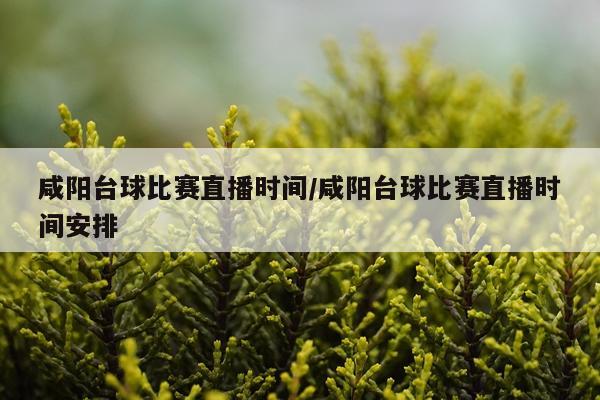 咸阳台球比赛直播时间/咸阳台球比赛直播时间安排