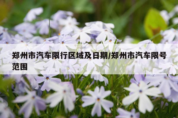 郑州市汽车限行区域及日期/郑州市汽车限号范围