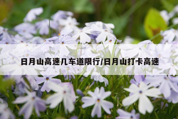 日月山高速几车道限行/日月山打卡高速