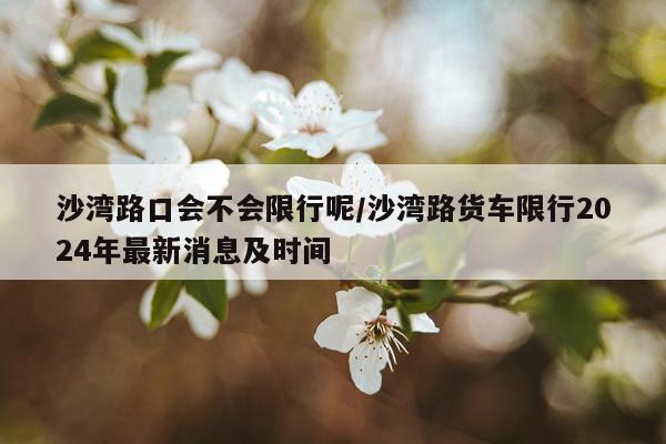 沙湾路口会不会限行呢/沙湾路货车限行2024年最新消息及时间