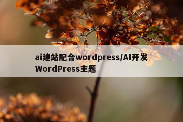 ai建站配合wordpress/AI开发WordPress主题