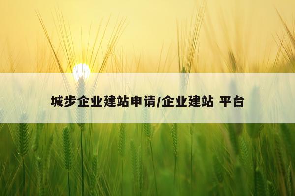 城步企业建站申请/企业建站 平台