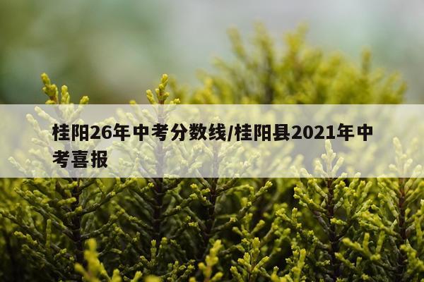 桂阳26年中考分数线/桂阳县2021年中考喜报