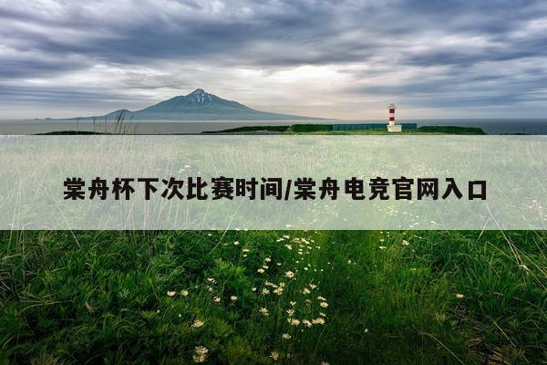 棠舟杯下次比赛时间/棠舟电竞官网入口