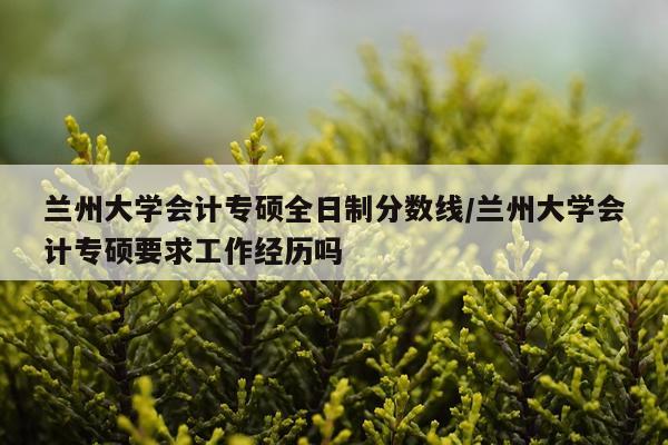 兰州大学会计专硕全日制分数线/兰州大学会计专硕要求工作经历吗