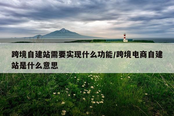 跨境自建站需要实现什么功能/跨境电商自建站是什么意思