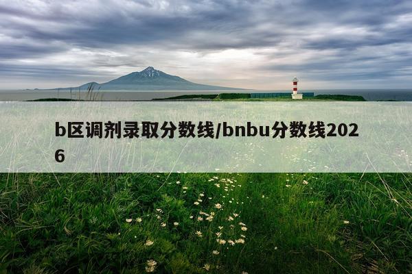 b区调剂录取分数线/bnbu分数线2026