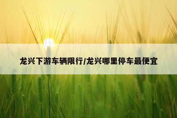 龙兴下游车辆限行/龙兴哪里停车最便宜