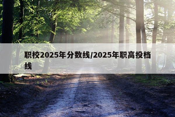 职校2025年分数线/2025年职高投档线