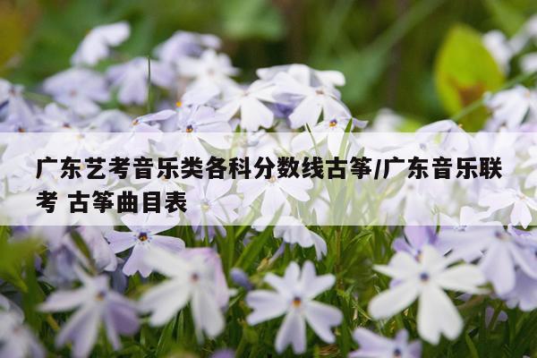 广东艺考音乐类各科分数线古筝/广东音乐联考 古筝曲目表
