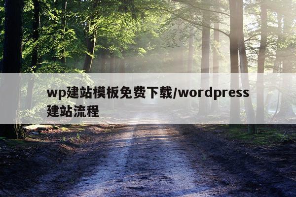 wp建站模板免费下载/wordpress建站流程
