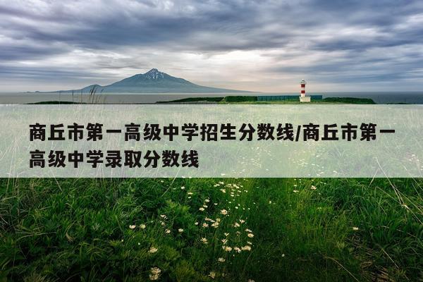 商丘市第一高级中学招生分数线/商丘市第一高级中学录取分数线