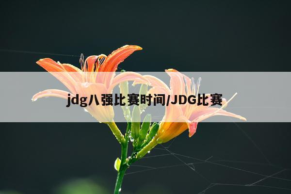 jdg八强比赛时间/JDG比赛