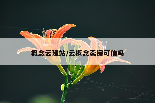概念云建站/云概念卖房可信吗