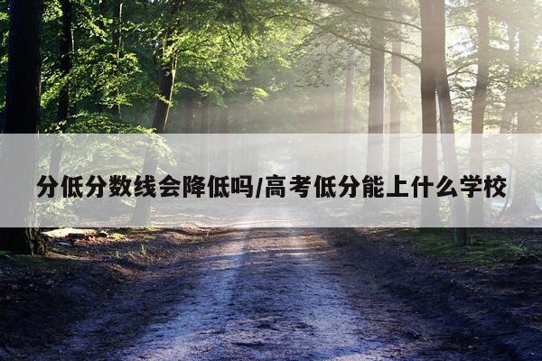 分低分数线会降低吗/高考低分能上什么学校