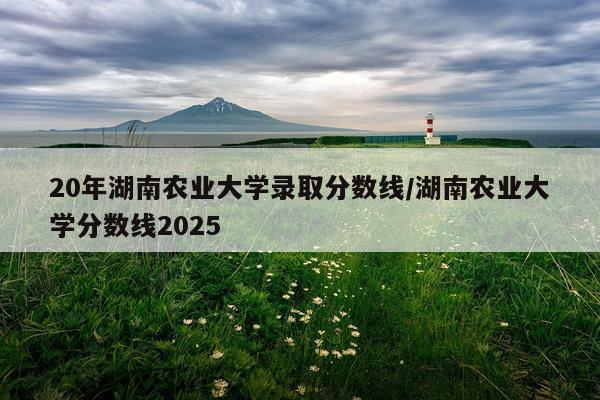 20年湖南农业大学录取分数线/湖南农业大学分数线2025