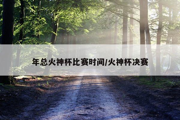 年总火神杯比赛时间/火神杯决赛