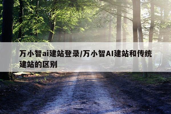 万小智ai建站登录/万小智AI建站和传统建站的区别