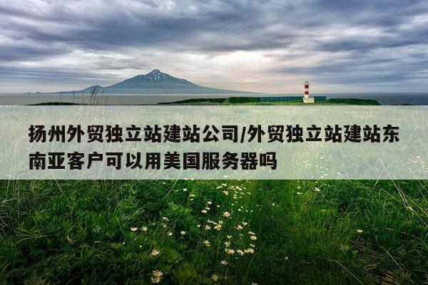 扬州外贸独立站建站公司/外贸独立站建站东南亚客户可以用美国服务器吗