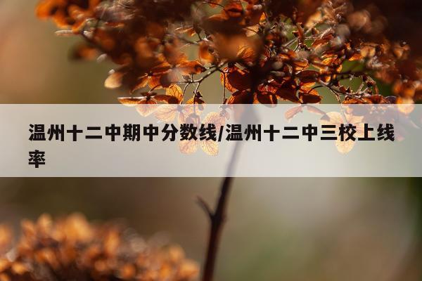 温州十二中期中分数线/温州十二中三校上线率