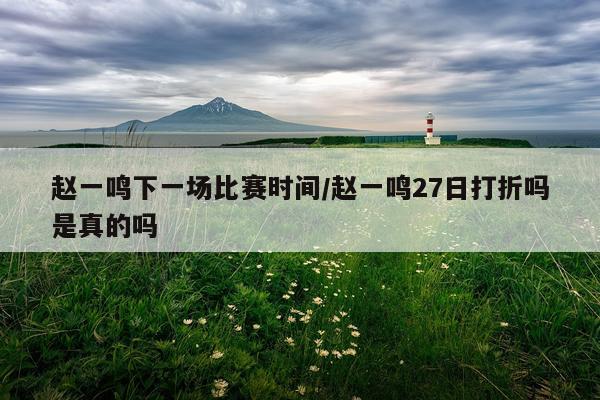 赵一鸣下一场比赛时间/赵一鸣27日打折吗是真的吗