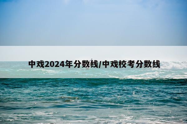 中戏2024年分数线/中戏校考分数线
