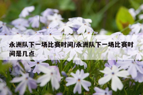 永洲队下一场比赛时间/永洲队下一场比赛时间是几点