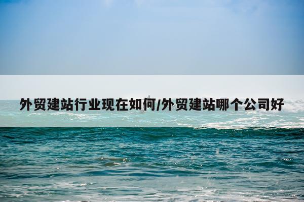 外贸建站行业现在如何/外贸建站哪个公司好