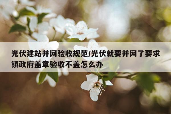 光伏建站并网验收规范/光伏就要并网了要求镇政府盖章验收不盖怎么办