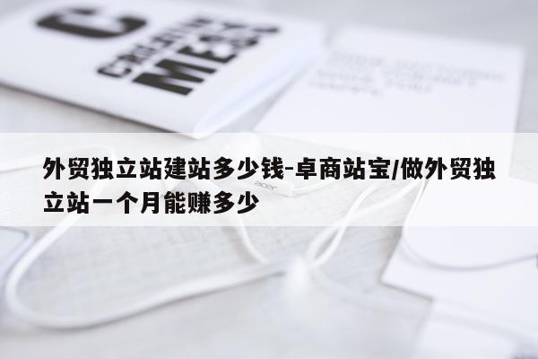 外贸独立站建站多少钱-卓商站宝/做外贸独立站一个月能赚多少