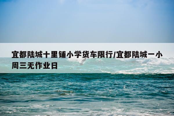 宜都陆城十里铺小学货车限行/宜都陆城一小周三无作业日