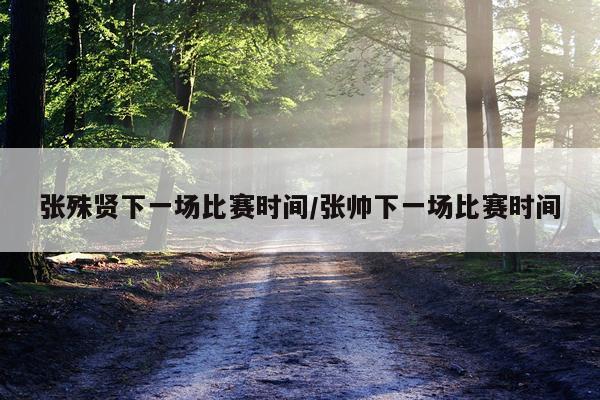 张殊贤下一场比赛时间/张帅下一场比赛时间