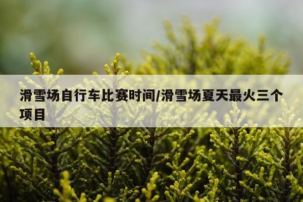 滑雪场自行车比赛时间/滑雪场夏天最火三个项目