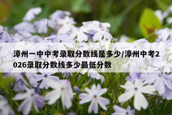 漳州一中中考录取分数线是多少/漳州中考2026录取分数线多少最低分数