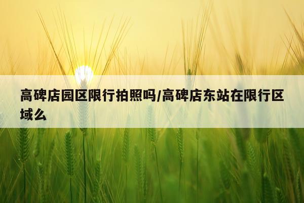 高碑店园区限行拍照吗/高碑店东站在限行区域么