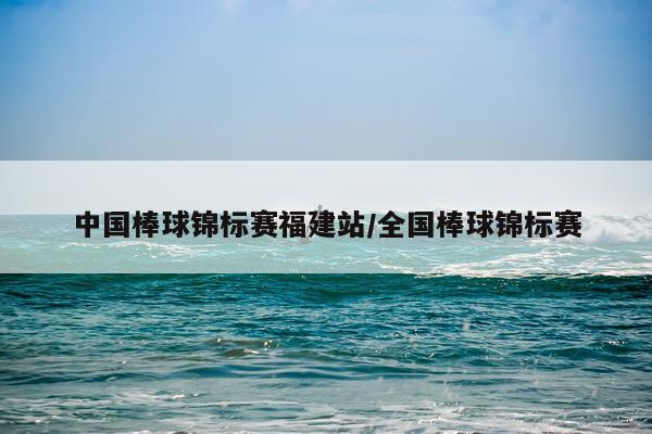 中国棒球锦标赛福建站/全国棒球锦标赛