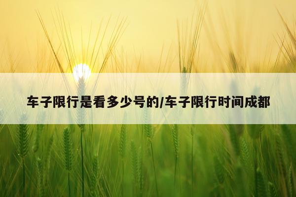 车子限行是看多少号的/车子限行时间成都
