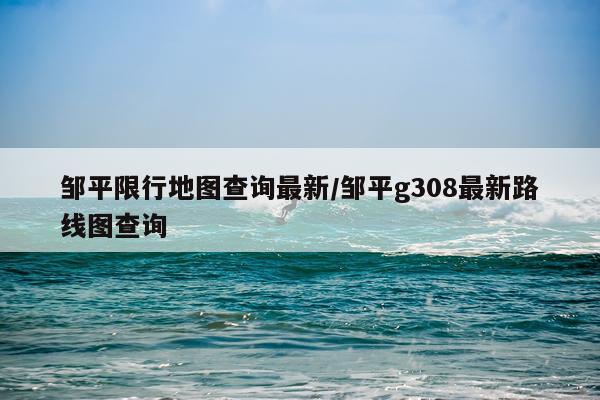 邹平限行地图查询最新/邹平g308最新路线图查询