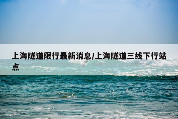 上海隧道限行最新消息/上海隧道三线下行站点