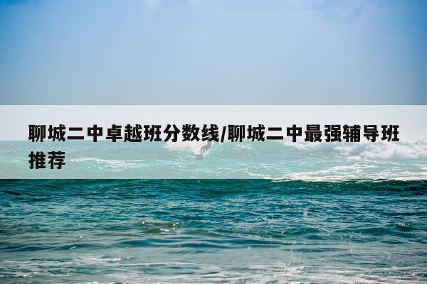 聊城二中卓越班分数线/聊城二中最强辅导班推荐