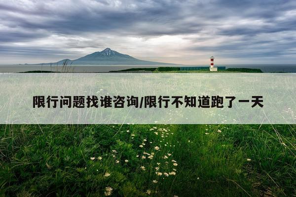 限行问题找谁咨询/限行不知道跑了一天