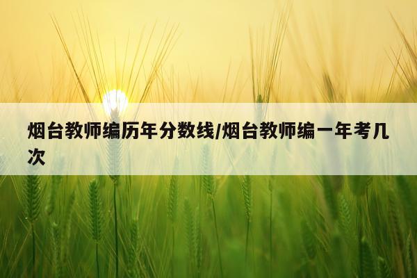 烟台教师编历年分数线/烟台教师编一年考几次