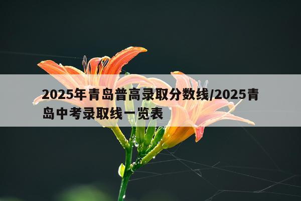 2025年青岛普高录取分数线/2025青岛中考录取线一览表